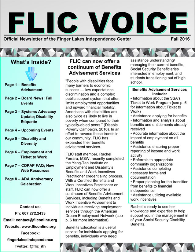 FLIC Newsletter Fall 2016
