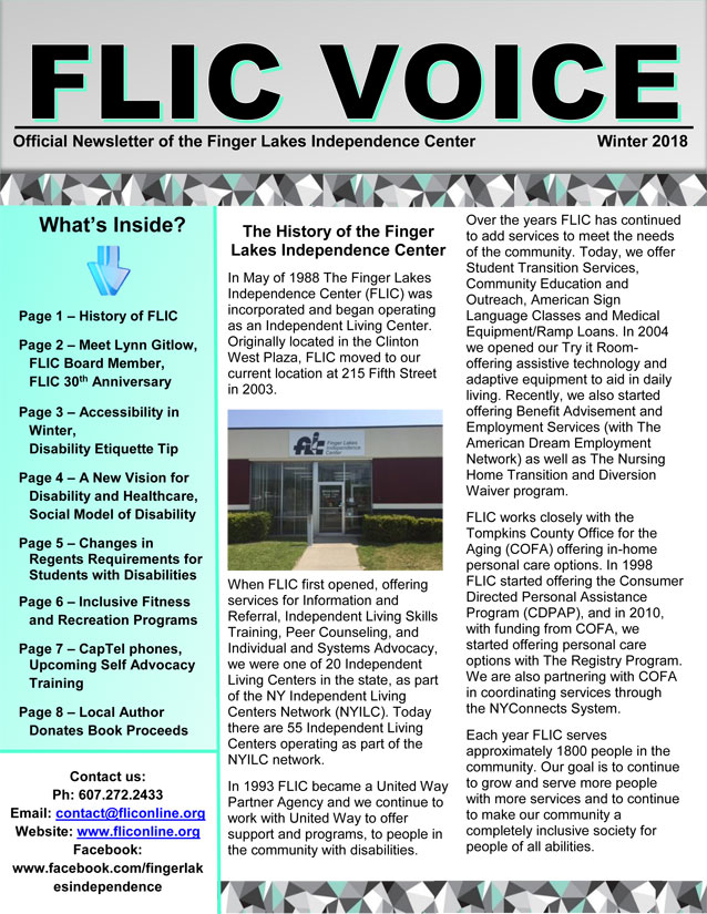 FLIC Newsletter Winter 2018