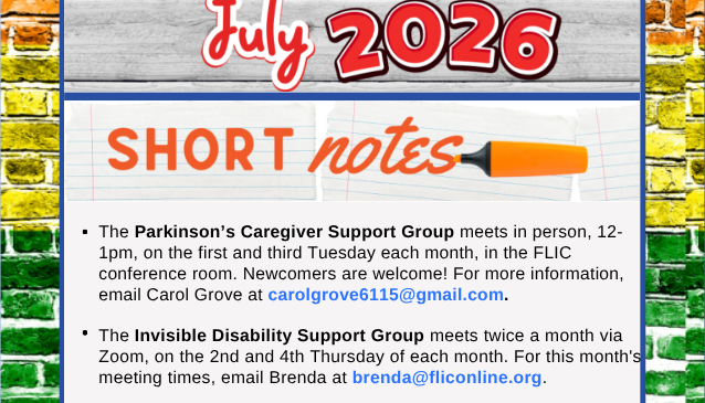FLIC Newsletter July 2026 edition open PDF