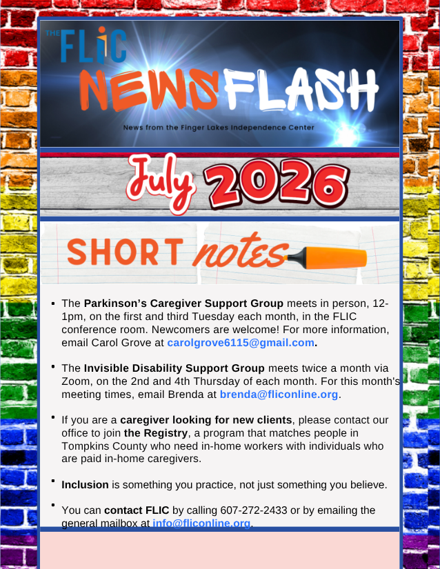 FLIC Newsletter July 2026 edition open PDF