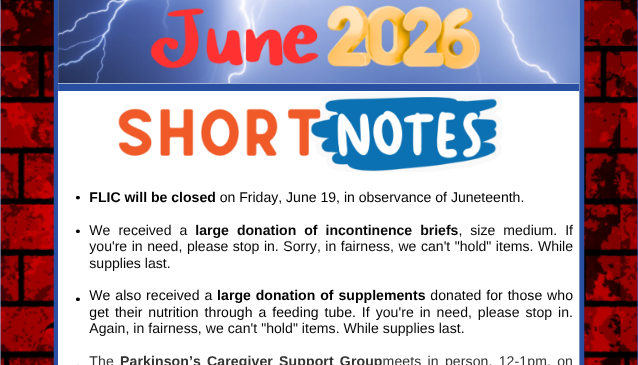 FLIC Newsletter June 2026 edition open PDF