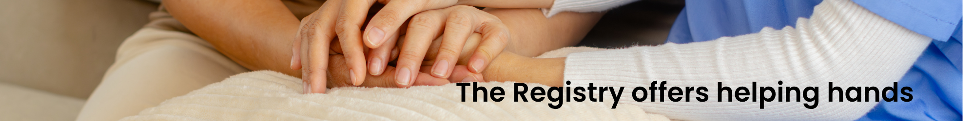 The registry offers helping hands in black letters
