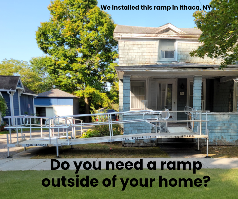 Finger Lakes Independence Center Ramp Program Do you need a ramp outside of your home in black lettering with white house that has an accessible ramp.