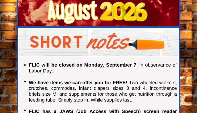 FLIC Newsletter August 2026 edition open PDF